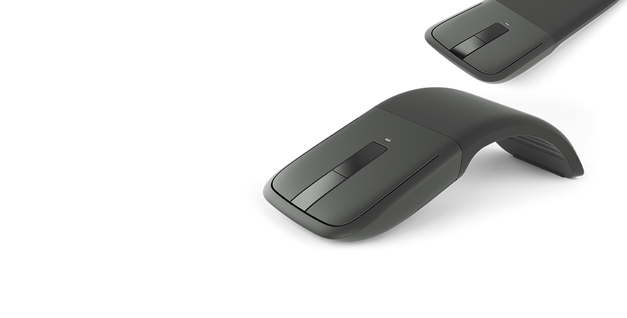 Angled view of the Arc Touch Mouse, Surface Edition.